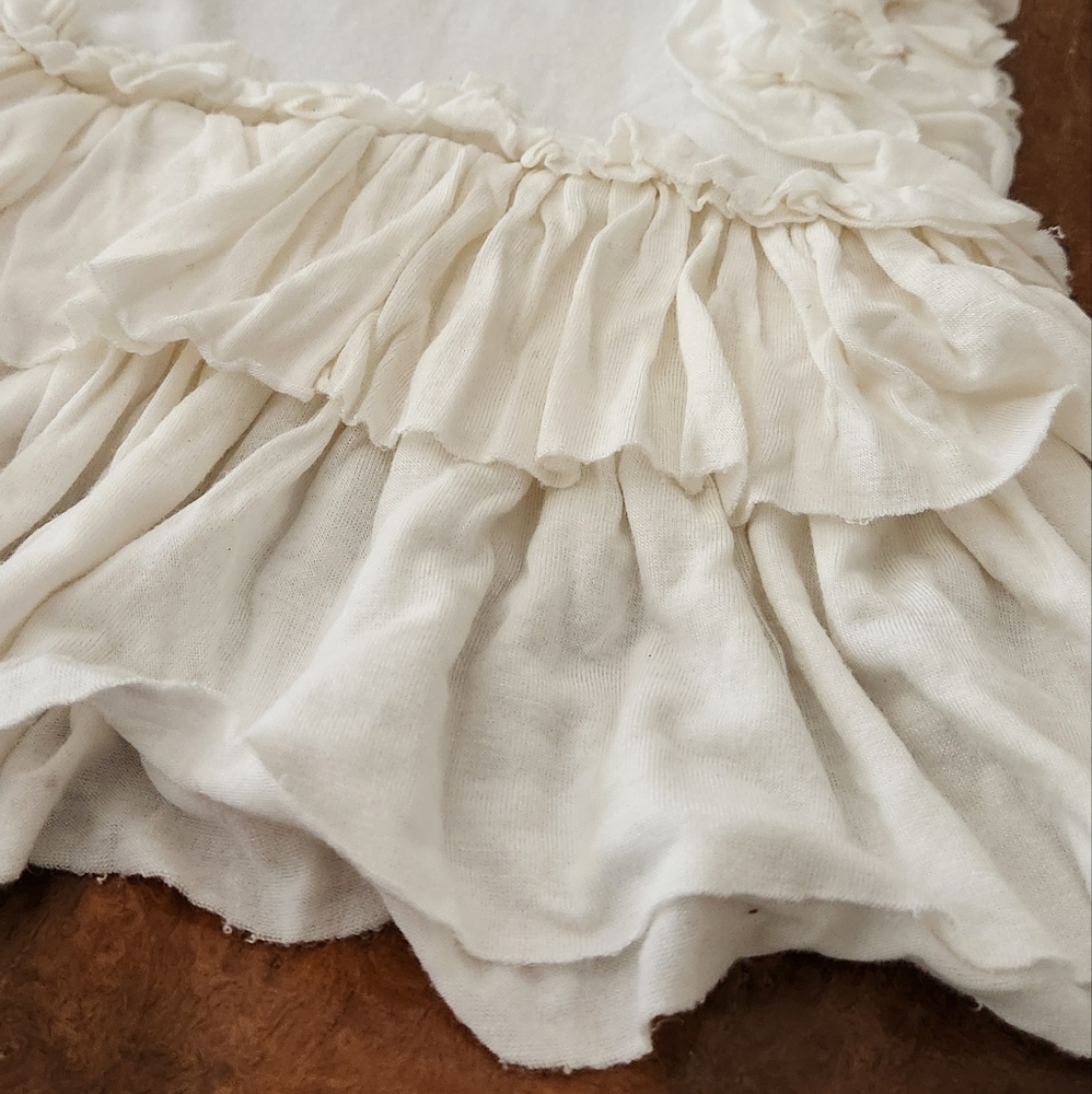 Girls White Ruffled Wide-Leg Pants - Picture 3 of 8